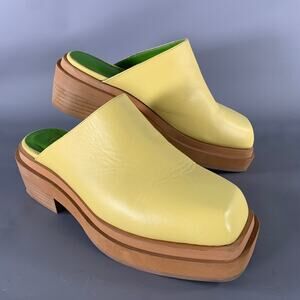 ECKHAUS LATTA Size 7 Yellow Mules Loafers